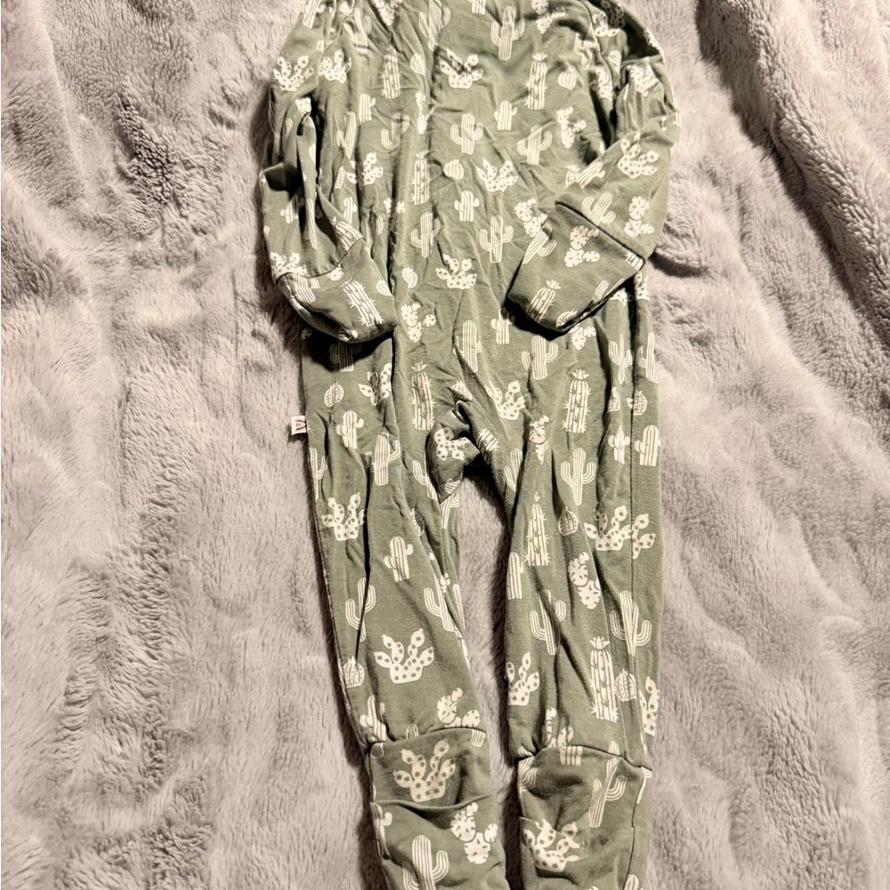 Emerson & Friends Green Cactus Print Kids One Piece 3-6 months